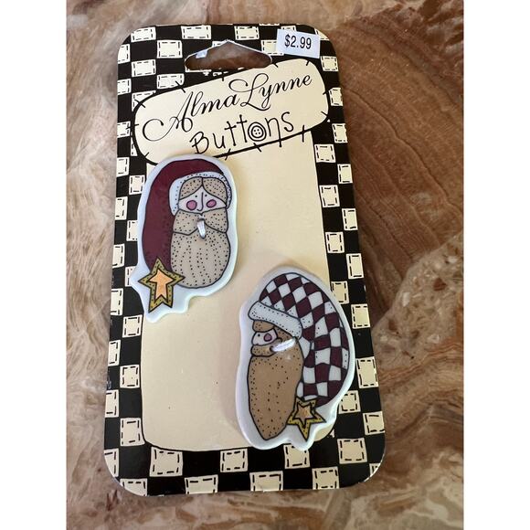 Santa ceramic Buttons: 2 - Picture 2 of 4